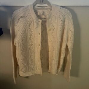 Sezane Cream Cardigan - Medium